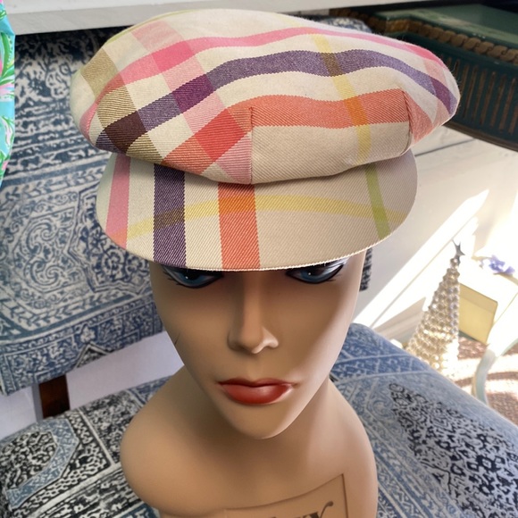 Burberry Checked Flat Cap main image 5